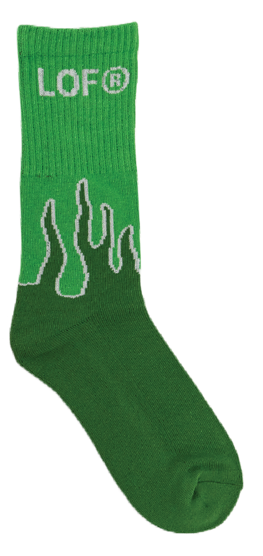 Green Flame Socks