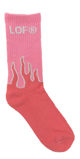 Pink Flame Socks