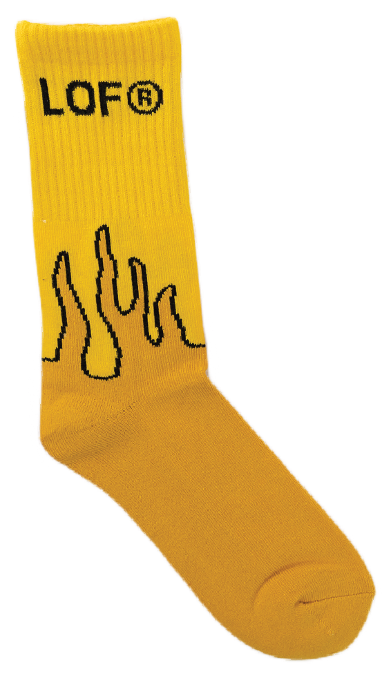 Yellow Flame Socks
