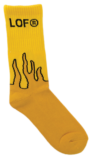 Yellow Flame Socks